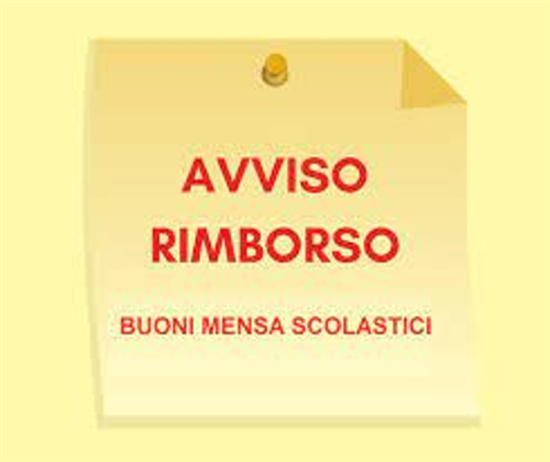 Refezione scolastica: rimborso buoni pasto non utilizzati per l'A.S. 2024/2025 classe 5